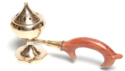 Accessories - Brass Burners Incense Burner with Wood Handle