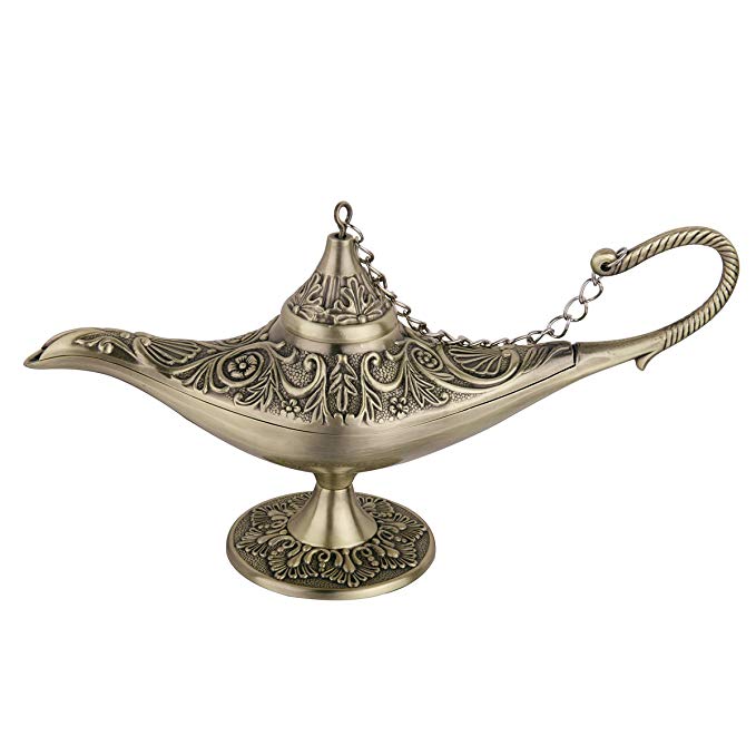 Feyarl Legend Magic Genie Light Lamp Pot Classic Incense Burners for Gift Decoration(8.6 x 4.7 x 3 inches)