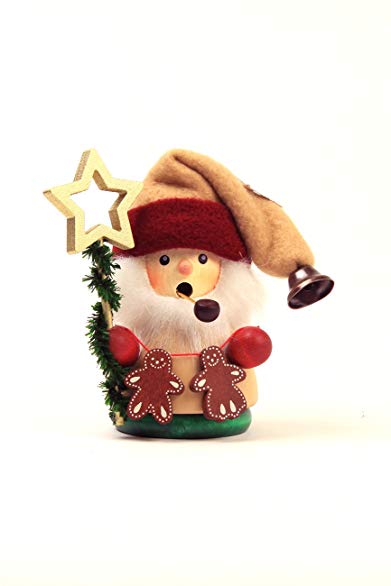 German Incense Smoker - Santa Claus with Star - 10cm / 4 inch - Christian Ulbricht
