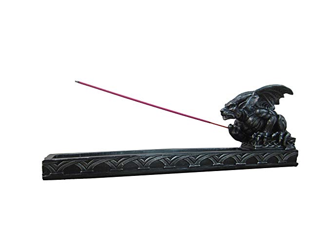 Decorative Gargoyle Holding Incense Stick Burner By DWK | Mythical or Gothic-Themed Home Decor and Gifts