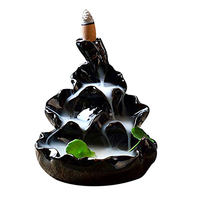 ROSENICE Ceramic Incense Cone Holder Smoke BackflowTower Holder
